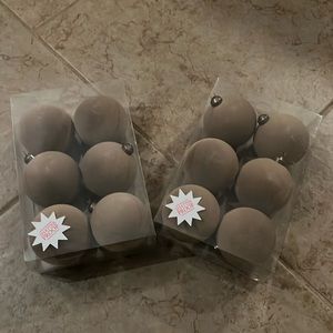 Velvet flocked christmas ornaments